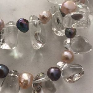 Glass and pearl necklace